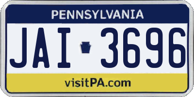 PA license plate JAI3696