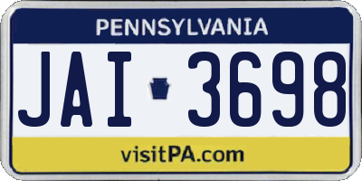 PA license plate JAI3698