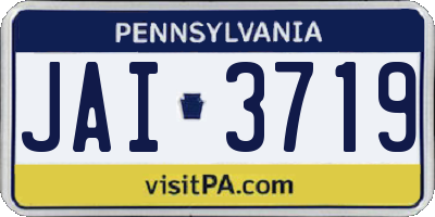 PA license plate JAI3719