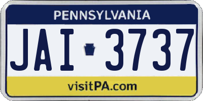 PA license plate JAI3737