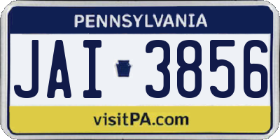 PA license plate JAI3856