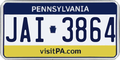 PA license plate JAI3864