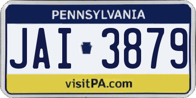 PA license plate JAI3879