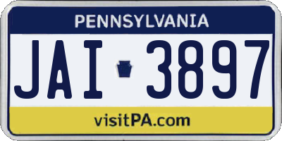 PA license plate JAI3897