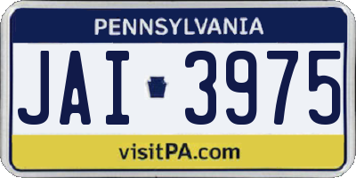 PA license plate JAI3975