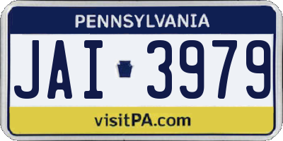 PA license plate JAI3979