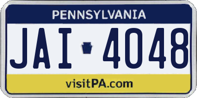 PA license plate JAI4048