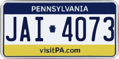 PA license plate JAI4073