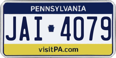 PA license plate JAI4079