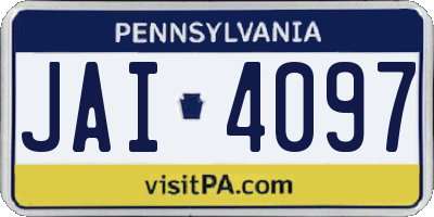 PA license plate JAI4097