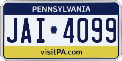 PA license plate JAI4099