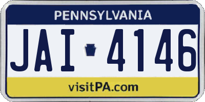 PA license plate JAI4146