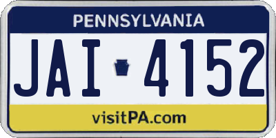 PA license plate JAI4152