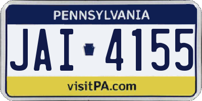 PA license plate JAI4155