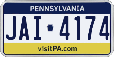 PA license plate JAI4174