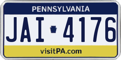 PA license plate JAI4176