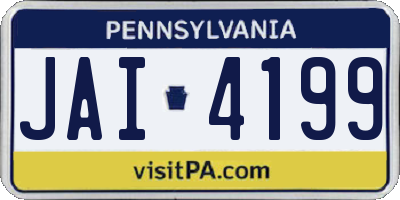 PA license plate JAI4199