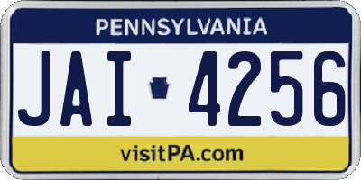 PA license plate JAI4256