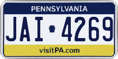 PA license plate JAI4269