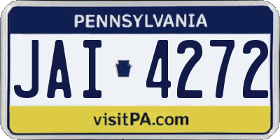 PA license plate JAI4272