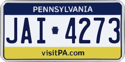 PA license plate JAI4273