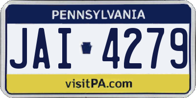 PA license plate JAI4279