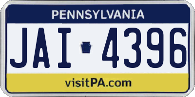 PA license plate JAI4396