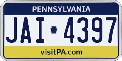 PA license plate JAI4397