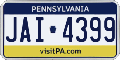 PA license plate JAI4399
