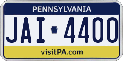 PA license plate JAI4400