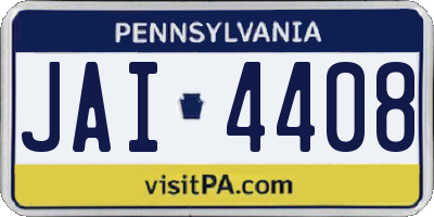 PA license plate JAI4408
