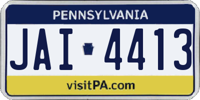 PA license plate JAI4413