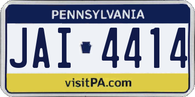 PA license plate JAI4414