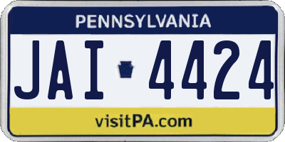 PA license plate JAI4424
