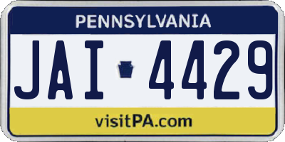 PA license plate JAI4429
