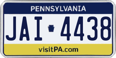 PA license plate JAI4438