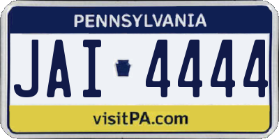 PA license plate JAI4444