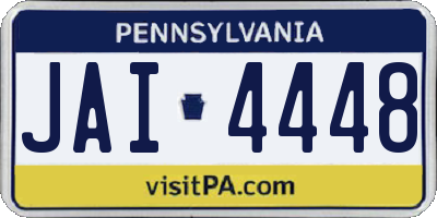 PA license plate JAI4448