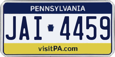 PA license plate JAI4459
