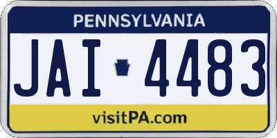 PA license plate JAI4483