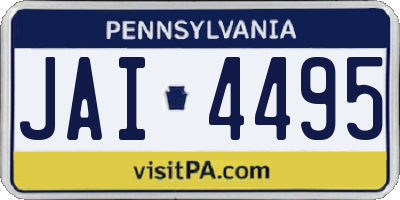 PA license plate JAI4495