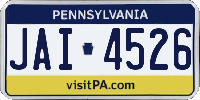PA license plate JAI4526
