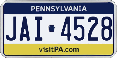 PA license plate JAI4528