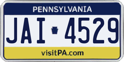 PA license plate JAI4529