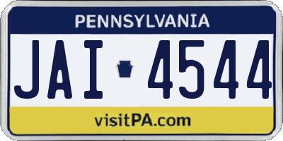 PA license plate JAI4544