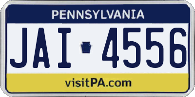 PA license plate JAI4556