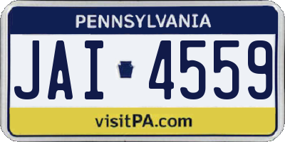 PA license plate JAI4559