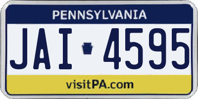 PA license plate JAI4595