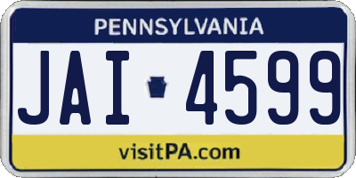 PA license plate JAI4599