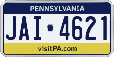 PA license plate JAI4621